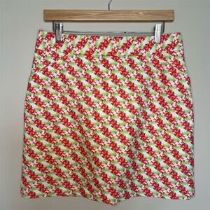 NWT Peter Millar Women's Floral Performance Golf Skort Size 6 - Red